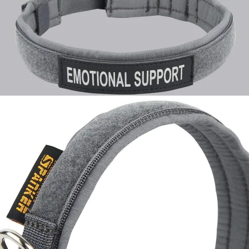 Vista 4 de Collar de perro de tamaño S para cachorros, correa elástica ajustable de nailon para perro, correa táctica para perros con asa