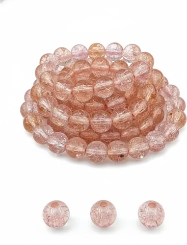 Vista 72 de DandS ltd Cuentas de cristal agrietadas para la fabricación de joyas, champán, pulseras vibrantes de bricolaje, collares, aretes, suministros