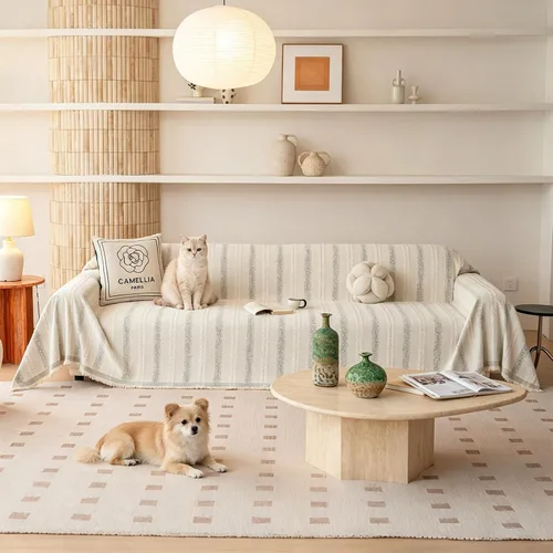 Vista 31 de STACYPIK Funda de sofá impermeable para perros y gatos, antideslizante, color caqui, para mascotas, resistente al agua, protector de muebles