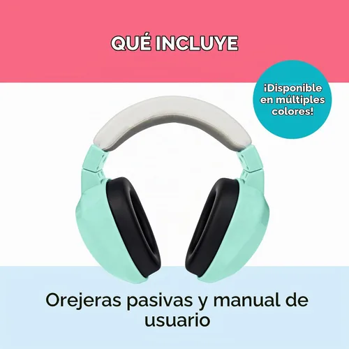 Vista 11 de HearMuffs - Over-the-Ear Noise Reducing Hearing Protection for Infants & Toddlers - Fits Kids Ages 0-4 Verde spa