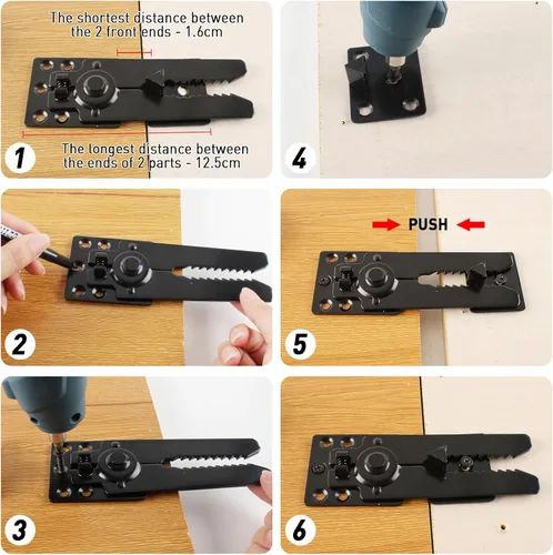 Vista 5 de HOWDIA Conectores seccionales negros con tornillos, conector de sofá resistente para sofás deslizantes, mantiene tu sofá seccional junto, fácil