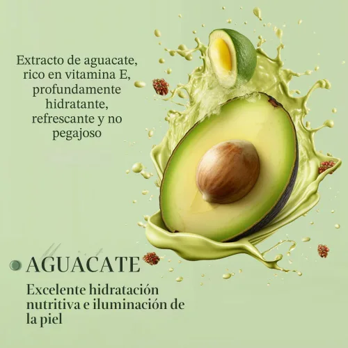 Vista 5 de Kit de cuidado de la piel de aguacate de 7 piezas, set de regalo para el cuidado de la piel con limpiador facial, tónico, loción, suero facial
