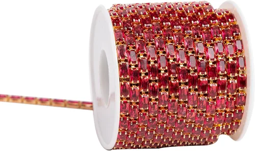 Vista 10 de KAOYOO - Cadena con cuentas de circonita cúbica, 0.91 metros (1 yarda) para manualidades de costura, decoración de bricolaje (cristal aguamarina)