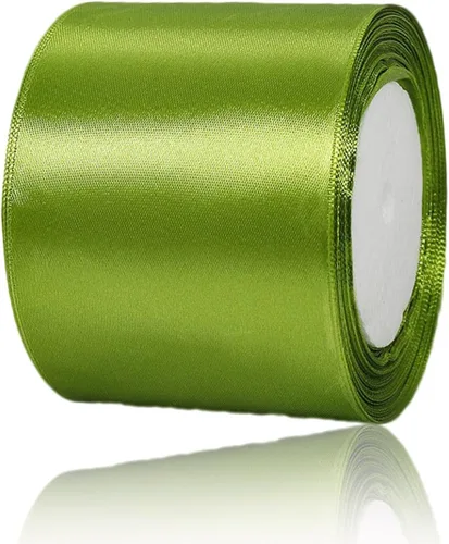 Vista 108 de Cinta de Satén Beige de Color Sólido, 1-1/2 Pulgadas x 25 Yardas, Cinta de Satén de Tela para Envolver Regalos, Manualidades, Hacer Lazos