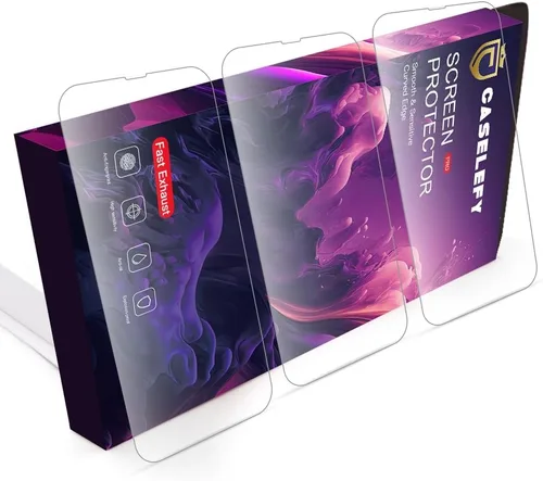 Vista 2 de 2.5D 9H Anti Scratch Ultra Fuerte Antihuellas Protector de pantalla de vidrio templado para iPhone 14 Pro Max (paquete de 3)