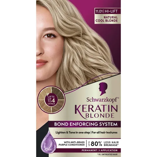Vista 81 de Schwarzkopf Keratin - Tinte para el cabello rubio, 7.0 rubio ceniza oscuro, coloración permanente de calidad profesional, sistema de refuerzo