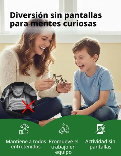 Vista 3 de Sharp Brain Zone - Rompecabezas de bicicleta – Brainteaser de metal duradero de alta calidad Desafiante juego de lógica mecánica 3D, herramienta