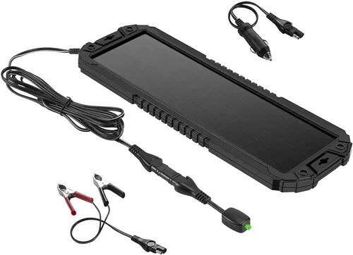Vista 3 de Sunway - Cargador y mantenedor de batería solar para automóvil, 5 W, 12 V, kit de cargador de energía solar, impermeable, para automóvil, RV, barco