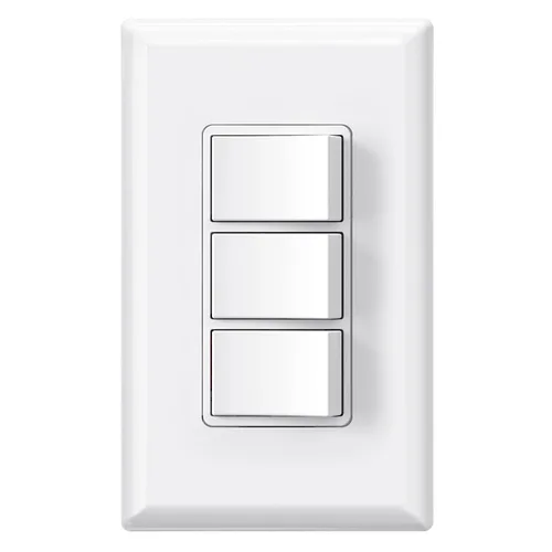 Vista 12 de ELEGRP Decorator - Interruptor basculante triple, paleta eléctrica de un solo polo, 15 A 120 V en la pared, encendido y apagado automático, placa
