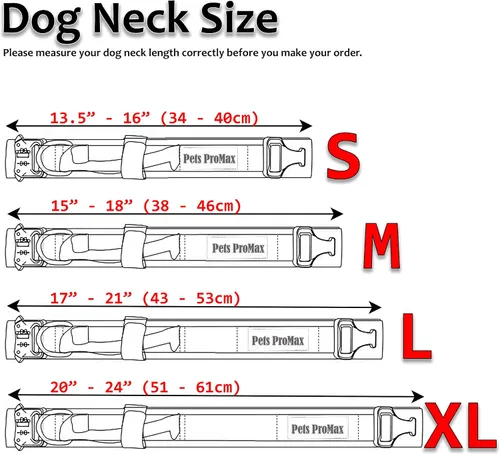Vista 4 de Collar táctico para perro [collar de perro de caza K9 de calidad militar], collar táctico resistente con hebilla de metal y asa de control