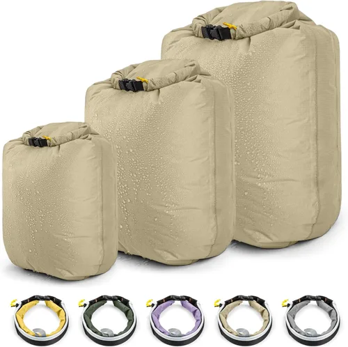 Vista 7 de HIKEMAN Bolsa seca impermeable – Bolsa seca ultraligera, bolsas de secado al aire libre, paquete de 3 bolsas para viajes, natación, rafting