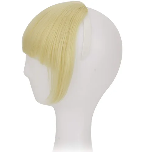 Vista 6 de 2 extensiones de cabello con clip de 8 pulgadas de grosor, extensión de cabello con flecos, con sienes, una pieza de clip en el flequillo frontal
