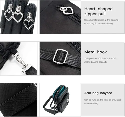 Vista 7 de BIAOTIE Bolsos cruzados pequeños y ligeros para teléfonos celulares bolsa de viaje bolsa de hombro para mujer