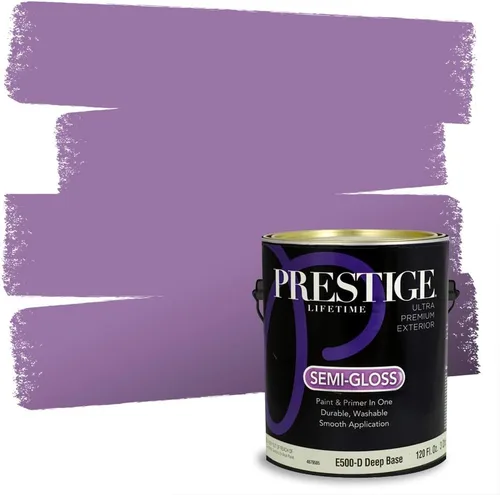 Vista 72 de PRESTIGE Pinturas de pintura interior e imprimación en uno, 1 galón, plano, combinación comparable de Sherwin Williams* Kimono Violet*