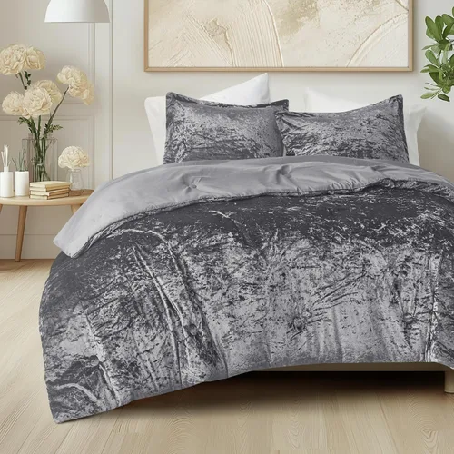 Vista 8 de Comfort Spaces - Juego de edredón reversible de terciopelo negro, 2 piezas Back to School twin XL Dorm Bedding Sets, Brushed Microfiber Reverse