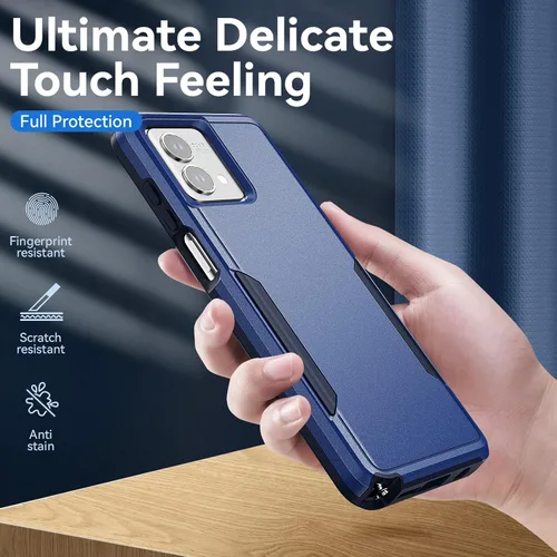Vista 6 de Funda para Moto G Stylus 5G 2023, con protector de pantalla, [probada contra caídas de grado militar], funda protectora resistente a prueba de Azul