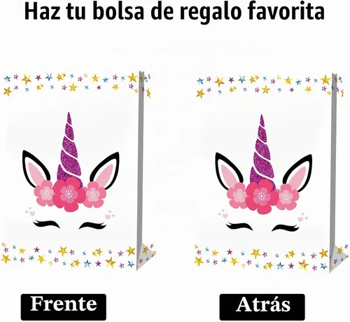 Vista 7 de 24 bolsas de dulces de unicornio – Bolsas de unicornio para decoración de cumpleaños de niñas