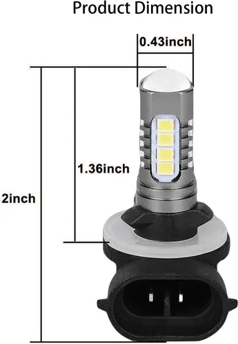 Vista 2 de Pack de 3 Bombillas LED de Faro 270W Super Blancas 4800LM 6000K de Alta Potencia, Reemplazo para Polaris Sportsman ACE HAWKEYE MAGNUM RANGER RZR