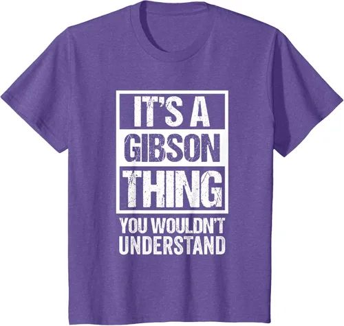 Vista 42 de It's A Gibson Thing You would Not Understand - Camiseta con nombre familiar, Negro, S