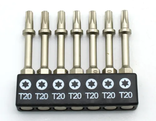 Vista 50 de TMAX Juego de puntas de destornillador de cabeza de estrella T6 Torx de 25 piezas, acero S2 de 6 puntos T-6 puntas de inserción de destornillador