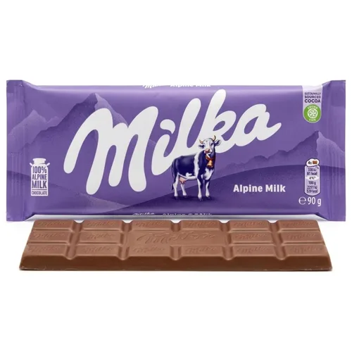Vista 2 de Milka Alpenmilch Alpine Chocolate con leche 3.17 oz (paquete de 2)