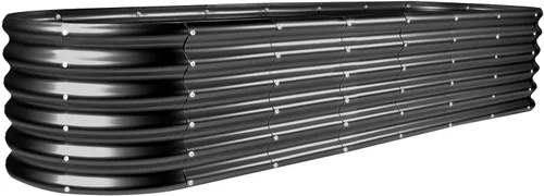 Vista 10 de Land Guard Kit de cama de jardín elevada galvanizada de 8 x 2 x 1 pies, cajas de jardín elevadas de capacidad de 108 galones para exteriores, camas