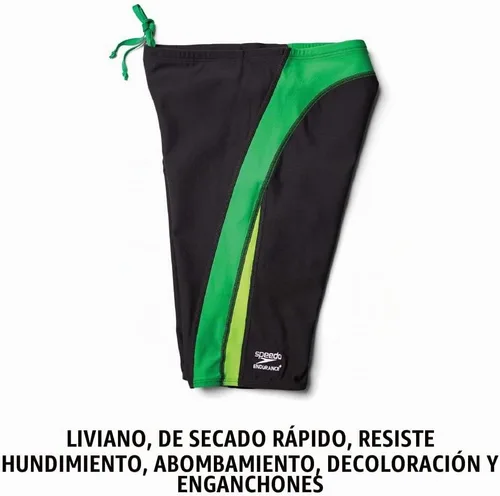 Vista 5 de Speedo Endurance+ - Traje de baño para hombre con colores del equipo empalmados chispa negro/azul