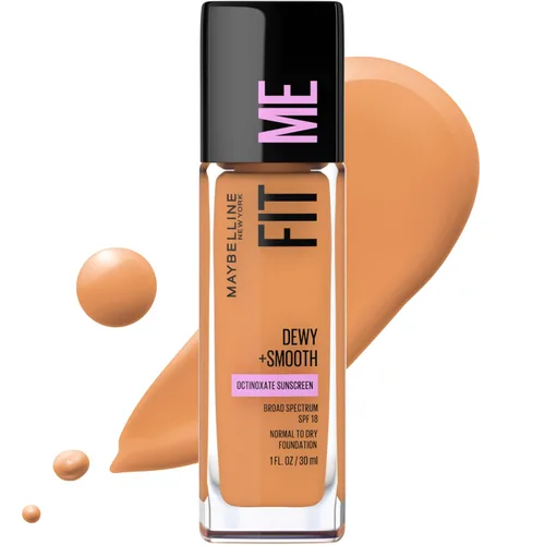 Vista 7 de Maybelline Fit Me Dewy + base líquida suave de maquillaje, Mocha, 1 unidad (el empaque puede variar)