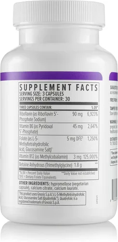 Vista 6 de Biote Nutraceuticals - Factores de metilo+- Circulación + estado de ánimo (90 cápsulas)