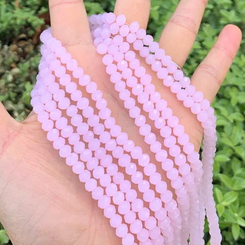 Vista 9 de 500 piezas de cuentas de cristal checo facetadas rondelle de 4 mm, pequeñas y diminutas, espaciadoras a granel, color amatista púrpura para hacer