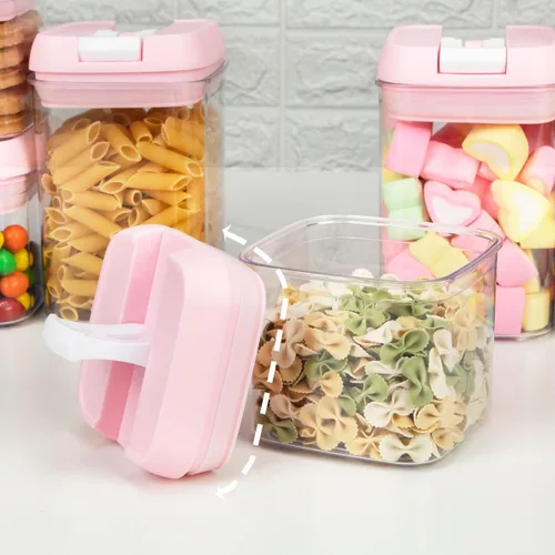 Vista 9 de U-QE Juego de recipientes herméticos para almacenamiento de alimentos, 10 recipientes de plástico transparente sin BPA con tapas de fácil bloqueo