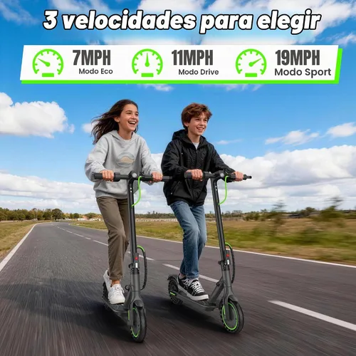 Vista 8 de Scooter eléctrico para pies de 7.8"-9.4", motor de 350W, rango máximo de 15
