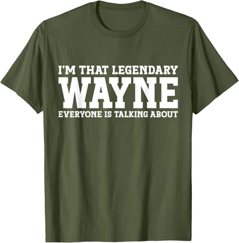 Vista 38 de Wayne Personal Name Funny Wayne Camiseta, Negro