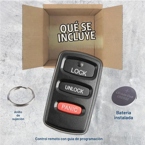 Vista 3 de KeylessOption Llavero de alarma para auto con entrada sin llave para Mitsubishi Montero, Montero Sport E4EG8D-522M-A de 1998-2006