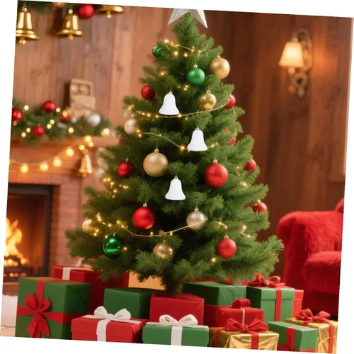 Vista 4 de 20 cascabeles de espuma, campanas de Navidad, suministros de manualidades, kits de modelado de bolas de espuma blanca, adornos colgantes para árbol