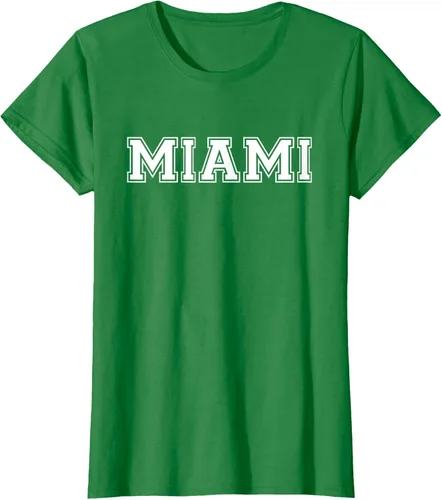 Vista 30 de Camiseta de regalo deportiva estilo universitario Miami Florida, Negro, S