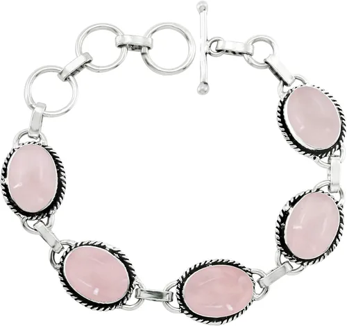Vista 12 de Natural & Synthetic Gemstones 925 Silver Plated Handmade Link Bracelets Amatista