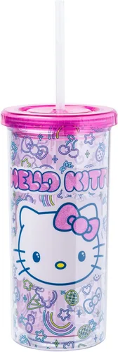 Vista 23 de Silver Buffalo Sanrio Hello Kitty, vaso de acero inoxidable con forma de lata, 11.8 onzas