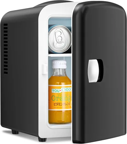 Vista 11 de Antarctic Star Mini refrigerador de maquillaje 4L con espejo para dormitorio, automóvil, oficina y dormitorio, enfriador pequeño portátil