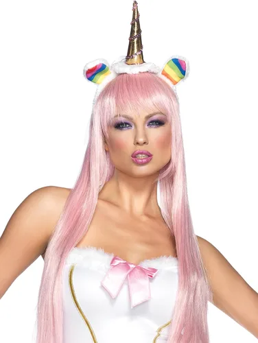 Vista 4 de Leg Avenue Disfraz de unicornio de fantasía para mujer de 2 piezas