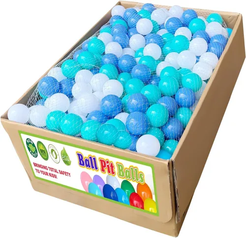 Vista 14 de Bolas para pozo de bolas BBRUN, 1000 unidades, bolas de plástico para pozo de bolas, corral de juegos, sin BPA, a prueba de aplastamiento, bolas