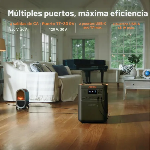 Vista 7 de Jackery - Estación de energía portátil HomePower 3600 Plus, salida de CA de 3600 W, generador solar LFP de 3584 Wh, expandible hasta 43 kWh