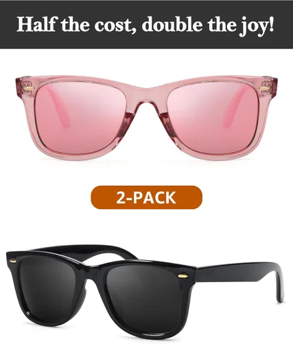 Vista 3 de TJUTR Gafas de sol de moda para mujeres y hombres polarizadas con protección UV400
