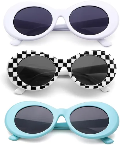 Vista 6 de Auténticas gafas de sol Clout Bold Oval Retro Mod Moda Gafas de sol Clout lente redonda
