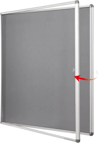 Vista 10 de SWANCROWN - Tablero de anuncios con cerradura a prueba de manipulaciones y cerrado para hogar, oficina y escuela, montado en la pared, de tela azul
