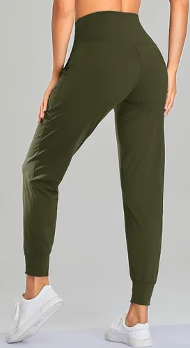 Vista 79 de Oalka - Pantalones deportivos para mujer, con cintura alta y bolsillos, para hacer deporte, yoga y entrenar