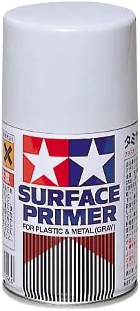 Vista 2 de Tamiya America, Inc Superficie Spray Imprimación: Gris, TAM87026