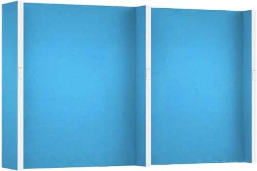 Vista 15 de EverPanel - Kit de pared modular de 7 x 7 pies, color azul oscuro SoundSorb con ribete negro, divisor de habitación, paneles de pared entrelazados