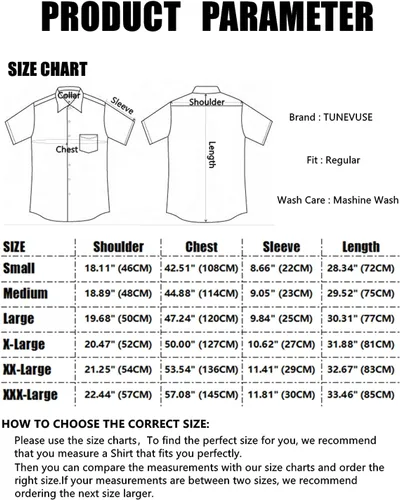 Vista 7 de TUNEVUSE Mens FlowerPineappleBird Print Hawaiian Short Sleeve Shirt Casual Button Down Tropical Shirt