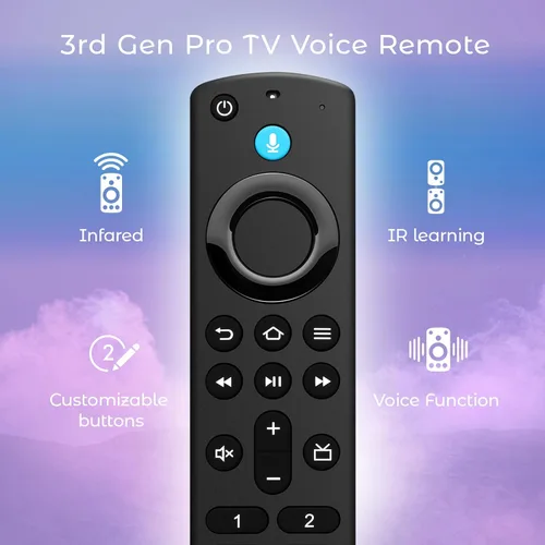 Vista 7 de Reemplazo de control remoto de TV compatible con Insignia Fire Series, Pioneer, Cube, Smart TV, para FireStick